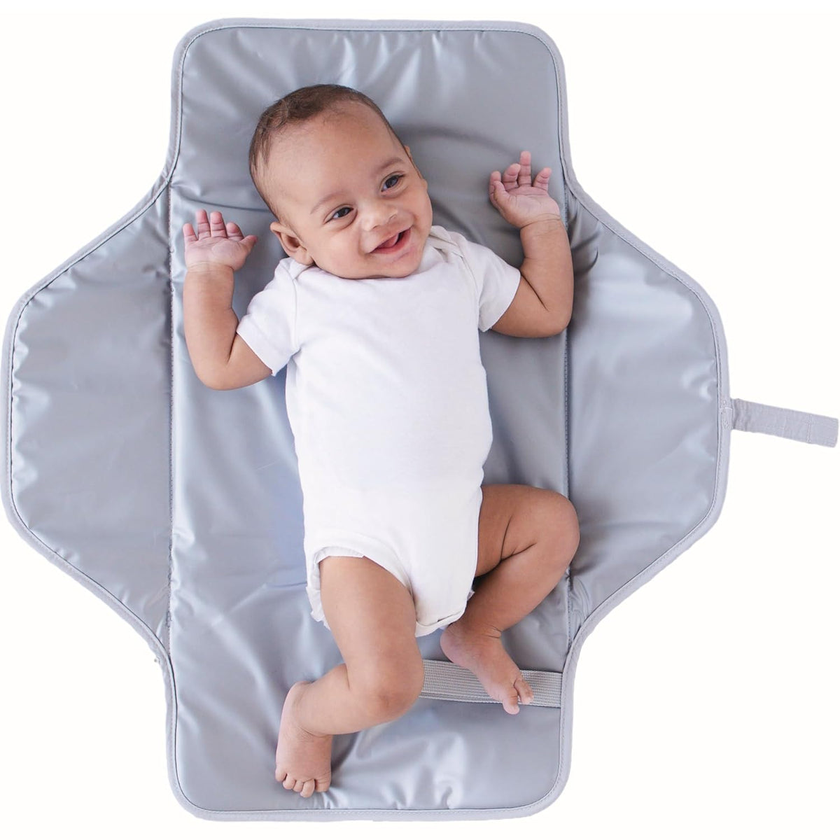 Diaper Changing Pad Portable, Baby Changing Mat with Magnetic Latches, Travel Pad for Diaper Bag, Baby Essentials, Wipeable & Waterproof Mat (Soft Sand, Regular)