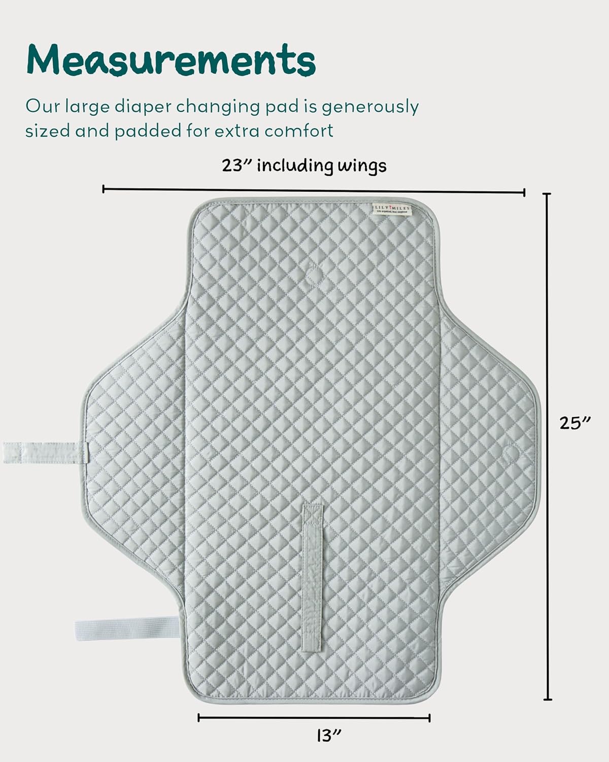 Diaper Changing Pad Portable, Baby Changing Mat with Magnetic Latches, Travel Pad for Diaper Bag, Baby Essentials, Wipeable & Waterproof Mat (Soft Sand, Regular)