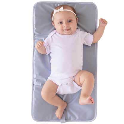 Diaper Changing Pad Portable, Baby Changing Mat with Magnetic Latches, Travel Pad for Diaper Bag, Baby Essentials, Wipeable & Waterproof Mat (Soft Sand, Regular)