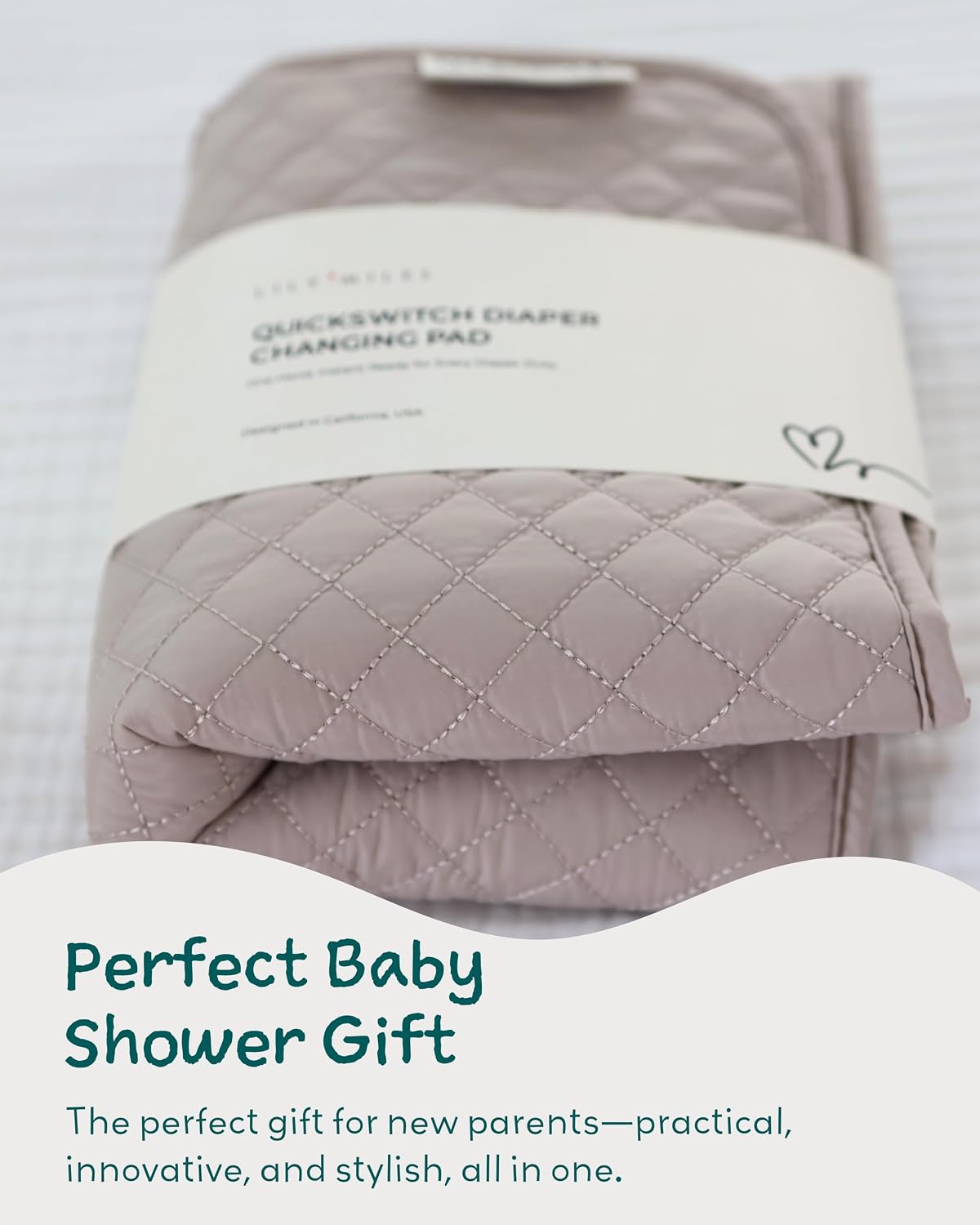 Diaper Changing Pad Portable, Baby Changing Mat with Magnetic Latches, Travel Pad for Diaper Bag, Baby Essentials, Wipeable & Waterproof Mat (Soft Sand, Regular)