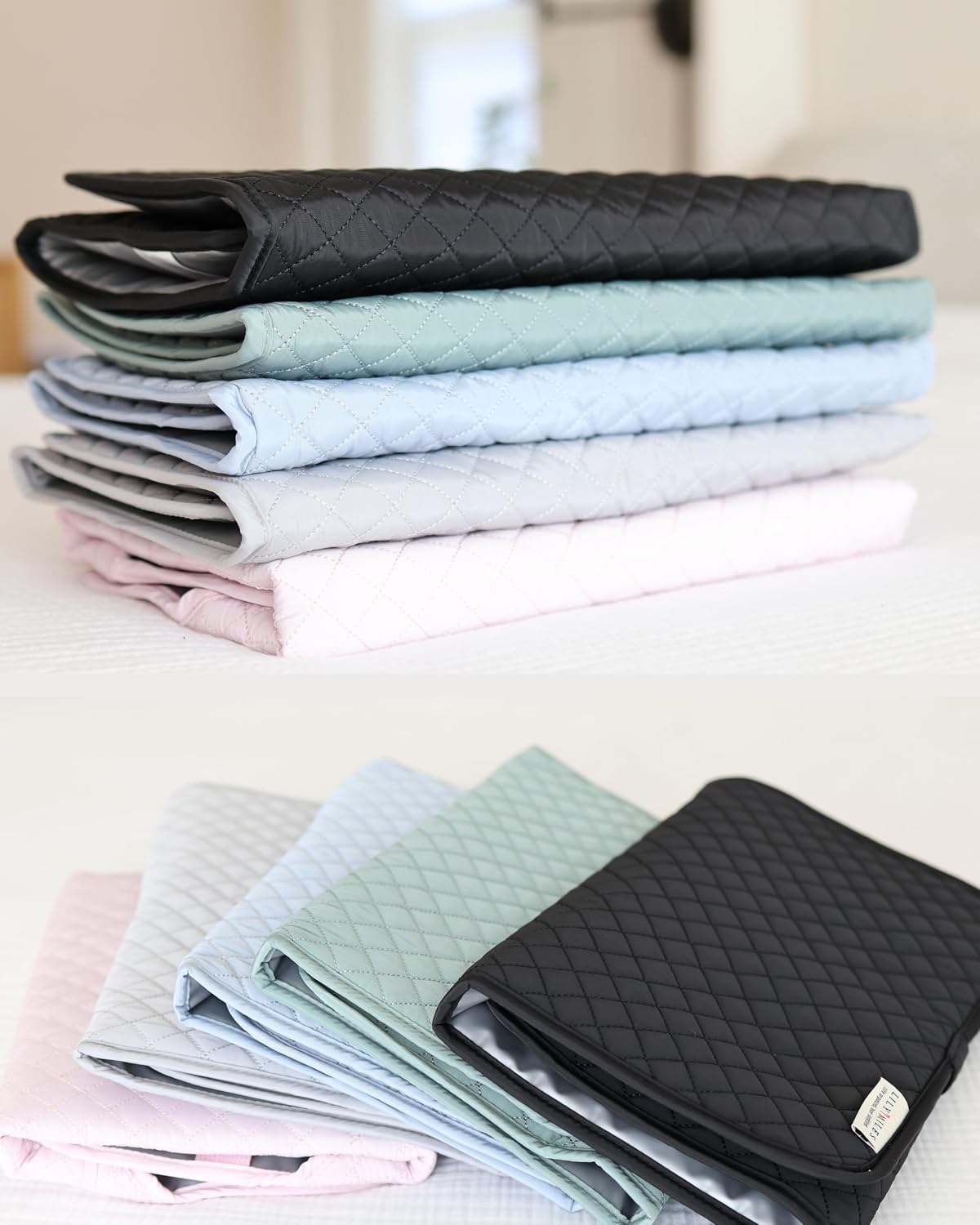 Diaper Changing Pad Portable, Baby Changing Mat with Magnetic Latches, Travel Pad for Diaper Bag, Baby Essentials, Wipeable & Waterproof Mat (Soft Sand, Regular)