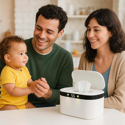 Portable Baby Wipe Warmer – USB, Adjustable Heat, Ultra-Quiet, Portable