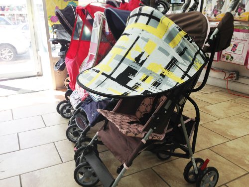 Sun Shade for Strollers and Car Seats (Black) UPF 50+