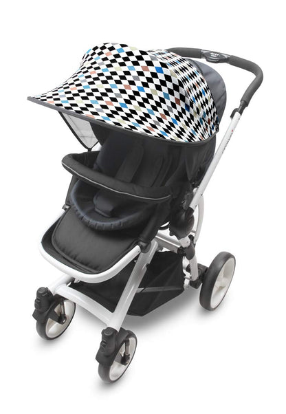Sun Shade for Strollers and Car Seats (Black) UPF 50+