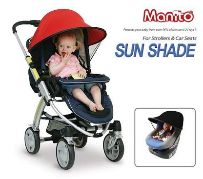Sun Shade for Strollers and Car Seats (Black) UPF 50+