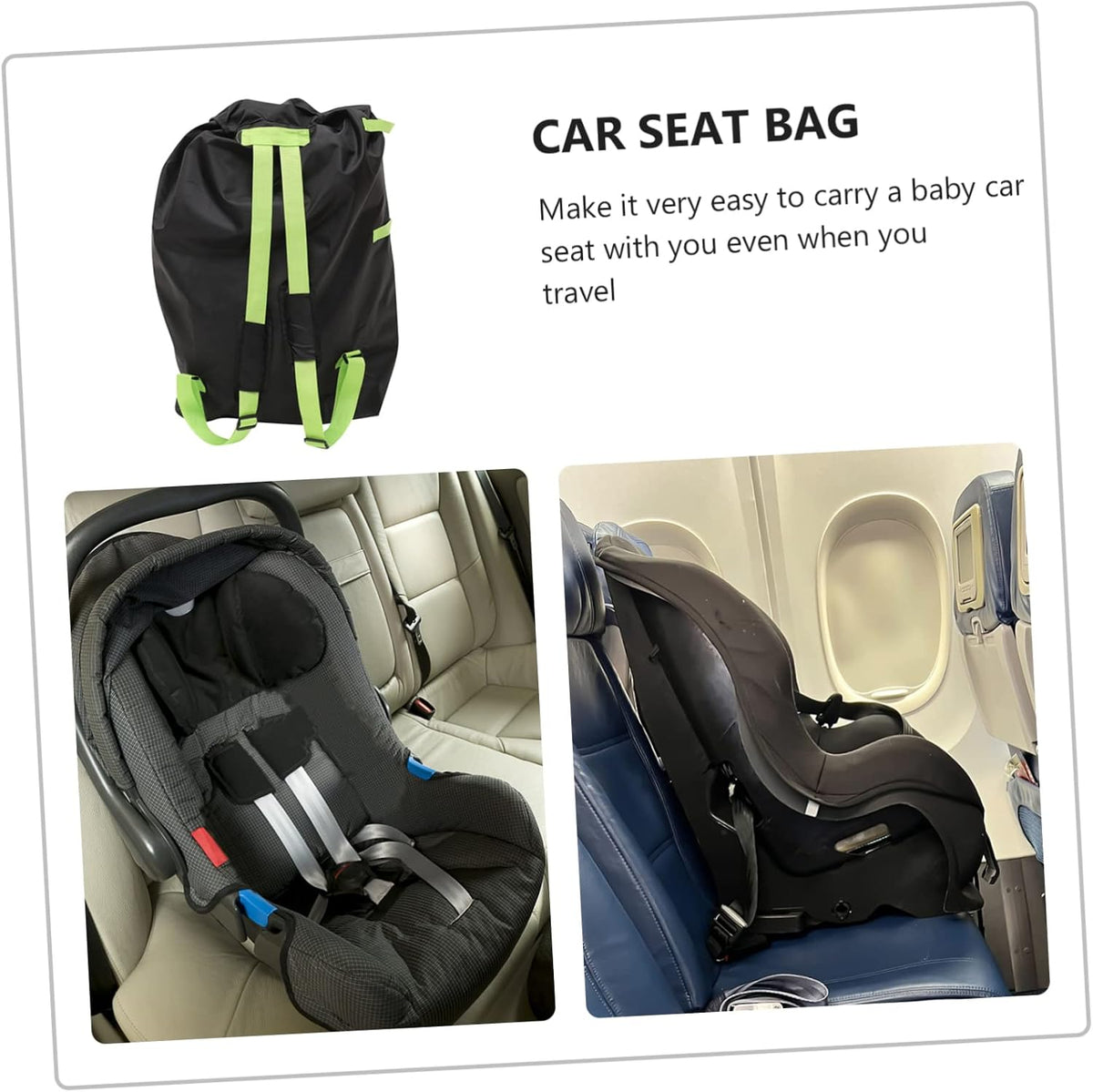 Stroller Travel Cover Bag for Airplane Check Durable Storage for Stroller with Inner Storage Pocket Easy to Clean Lightweight Design for Hassle Travel