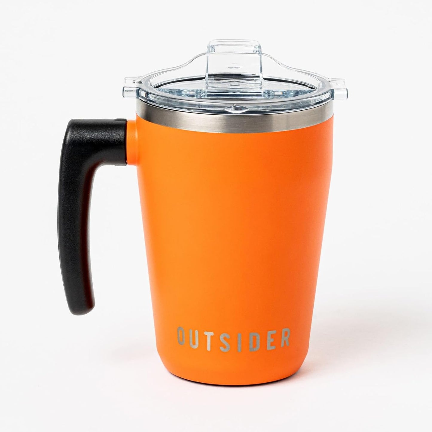 The AM 17 oz Stainless Steel Vacuum Insulated Coffee Mug with 180° Rotating Swivel Handle and Lockable Spill Proof Lid – Travel Tumbler for Outdoor, Home & Office - Navy