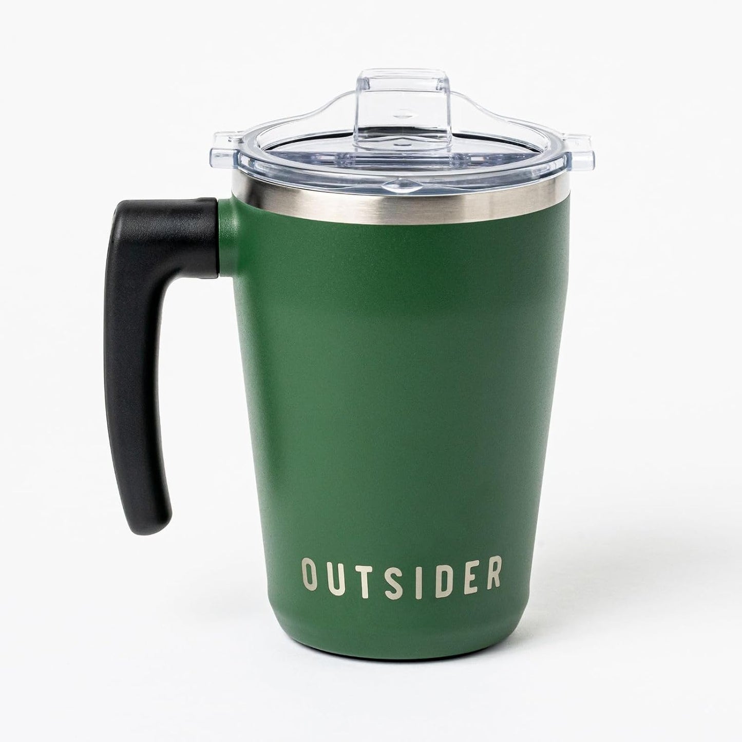 The AM 17 oz Stainless Steel Vacuum Insulated Coffee Mug with 180° Rotating Swivel Handle and Lockable Spill Proof Lid – Travel Tumbler for Outdoor, Home & Office - Navy