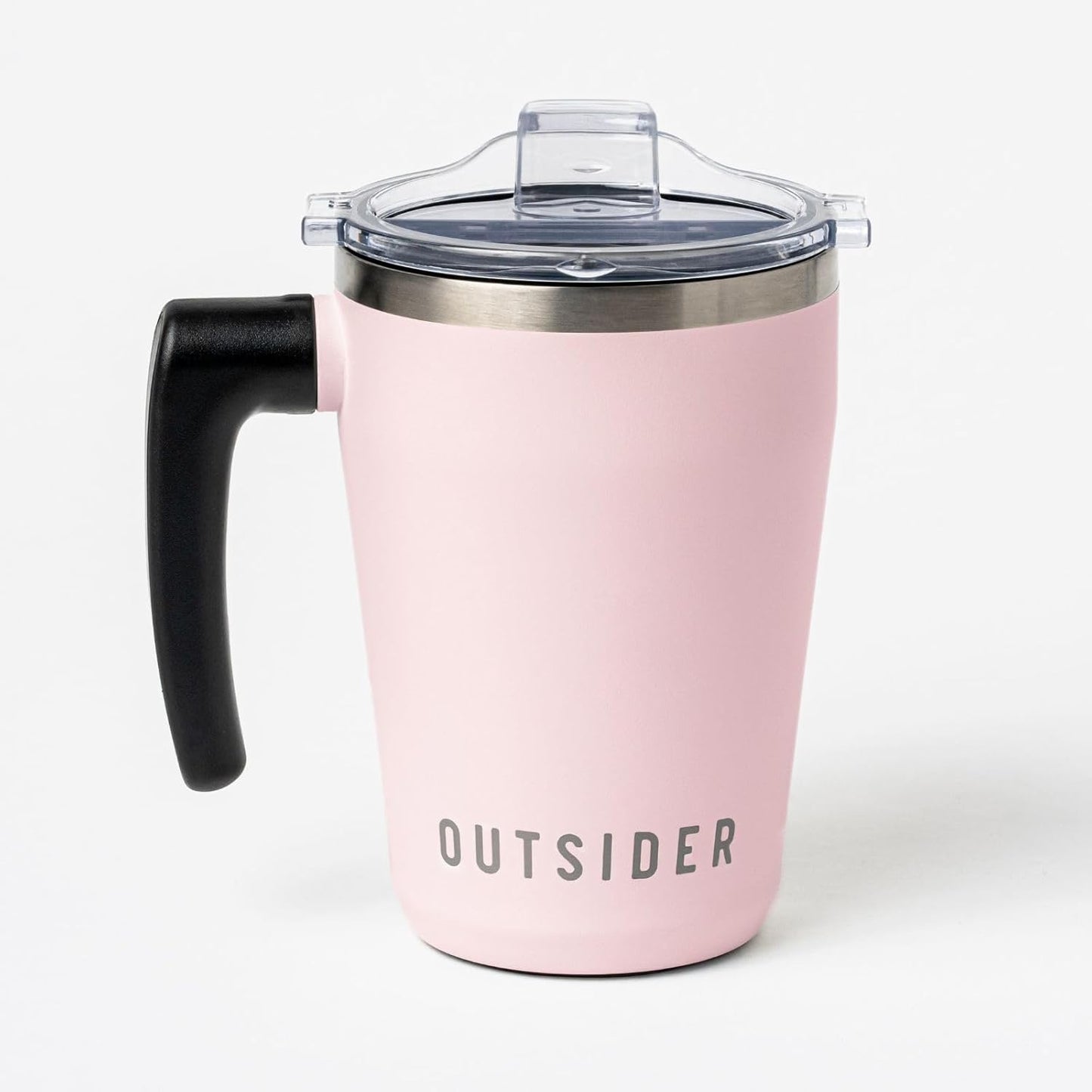 The AM 17 oz Stainless Steel Vacuum Insulated Coffee Mug with 180° Rotating Swivel Handle and Lockable Spill Proof Lid – Travel Tumbler for Outdoor, Home & Office - Navy