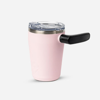 The AM 17 oz Stainless Steel Vacuum Insulated Coffee Mug with 180° Rotating Swivel Handle and Lockable Spill Proof Lid – Travel Tumbler for Outdoor, Home & Office - Navy