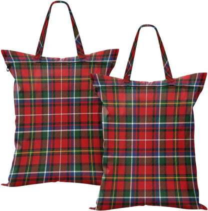 Stewart Tartan Plaid Waterproof Travel Laundry Bag Reusable 2-piece