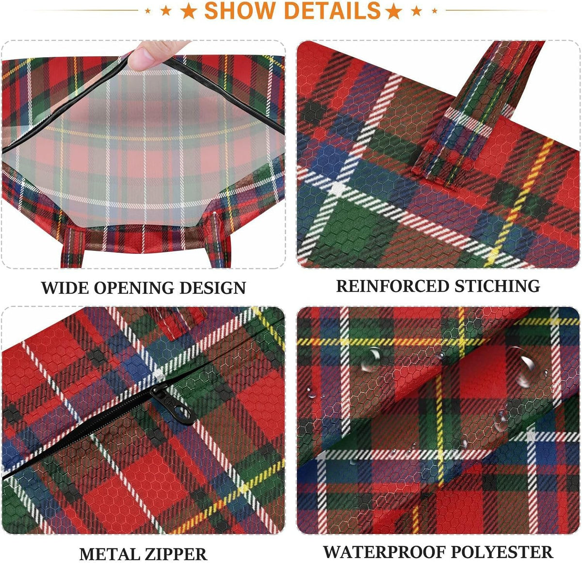 Stewart Tartan Plaid Waterproof Travel Laundry Bag Reusable 2-piece