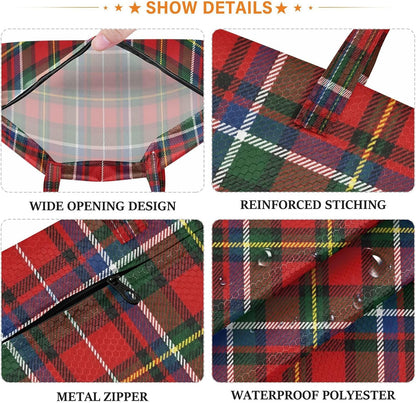 Stewart Tartan Plaid Waterproof Travel Laundry Bag Reusable 2-piece