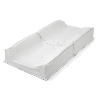 Contoured Changing Pad, Waterproof and Wipeable, Ultra-Soft Memory Foam Pillow Top Cover, Fits Most Changing Toppers, Non-Skid Bottom Secure Grip Baby Diaper Changing Pad for Dresser