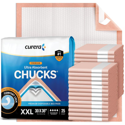 Chuckles® 5-Layer Disposable Changing Pads - 17x24 [50-Pack] Baby Liners