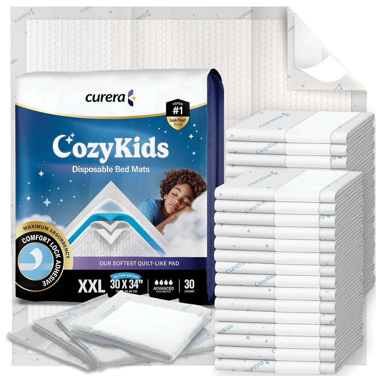 Chuckles® 5-Layer Disposable Changing Pads - 17x24 [50-Pack] Baby Liners