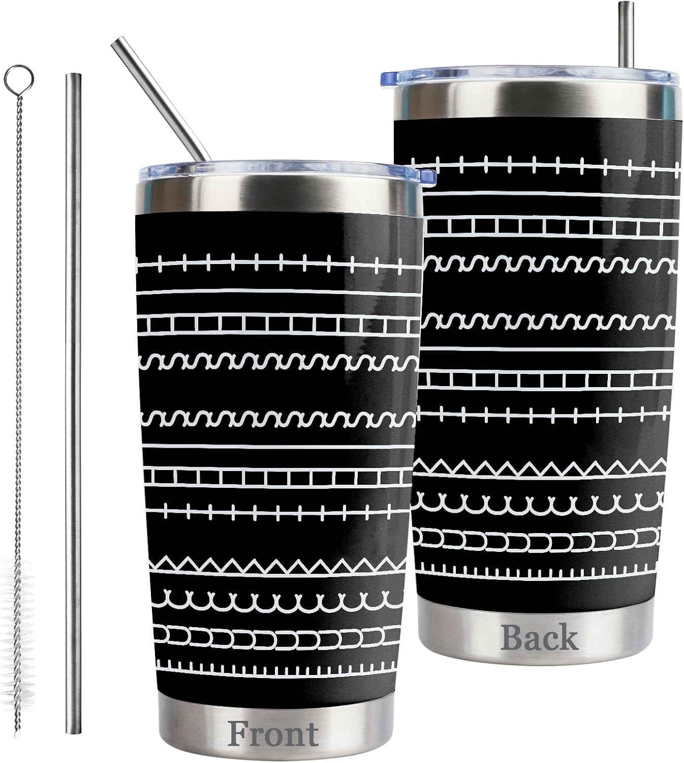 Hidden Message 20oz Insulated Stainless Steel Tumbler with Lid & Straw | Funny Prank Gift for Coworkers, Friends & Family, Ideal White Elephant & Birthday Office Gift