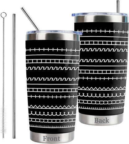 Hidden Message 20oz Insulated Stainless Steel Tumbler with Lid & Straw | Funny Prank Gift for Coworkers, Friends & Family, Ideal White Elephant & Birthday Office Gift