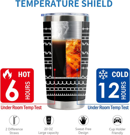 Hidden Message 20oz Insulated Stainless Steel Tumbler with Lid & Straw | Funny Prank Gift for Coworkers, Friends & Family, Ideal White Elephant & Birthday Office Gift