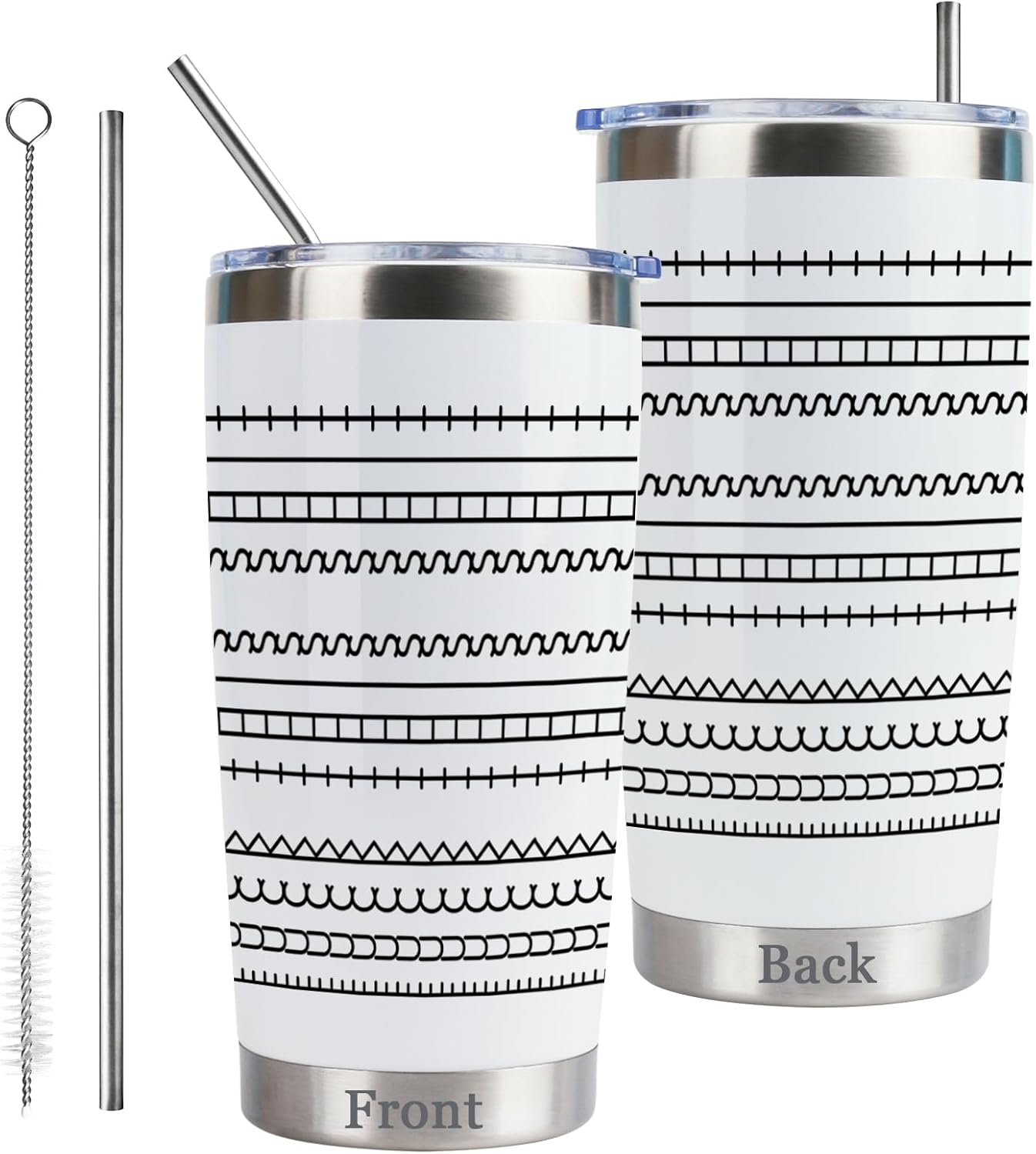 Hidden Message 20oz Insulated Stainless Steel Tumbler with Lid & Straw | Funny Prank Gift for Coworkers, Friends & Family, Ideal White Elephant & Birthday Office Gift