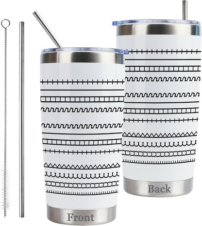 Hidden Message 20oz Insulated Stainless Steel Tumbler with Lid & Straw | Funny Prank Gift for Coworkers, Friends & Family, Ideal White Elephant & Birthday Office Gift