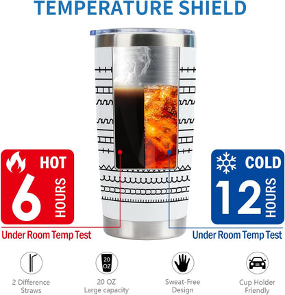 Hidden Message 20oz Insulated Stainless Steel Tumbler with Lid & Straw | Funny Prank Gift for Coworkers, Friends & Family, Ideal White Elephant & Birthday Office Gift