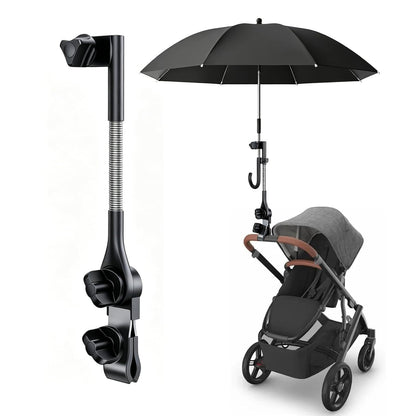 Stroller Sunshade Compatible with Uppababy, Clip On Umbrella for Stroller with Adjustable Clamp, UPF 50+ UV Protection for Baby Strollers, Pushchairs, Beach Chairs for Sun & Rain Protection