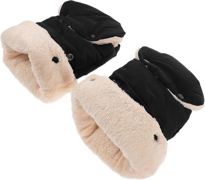 Stroller Handmuffs Waterproof Mittens with Thick Plush Lined