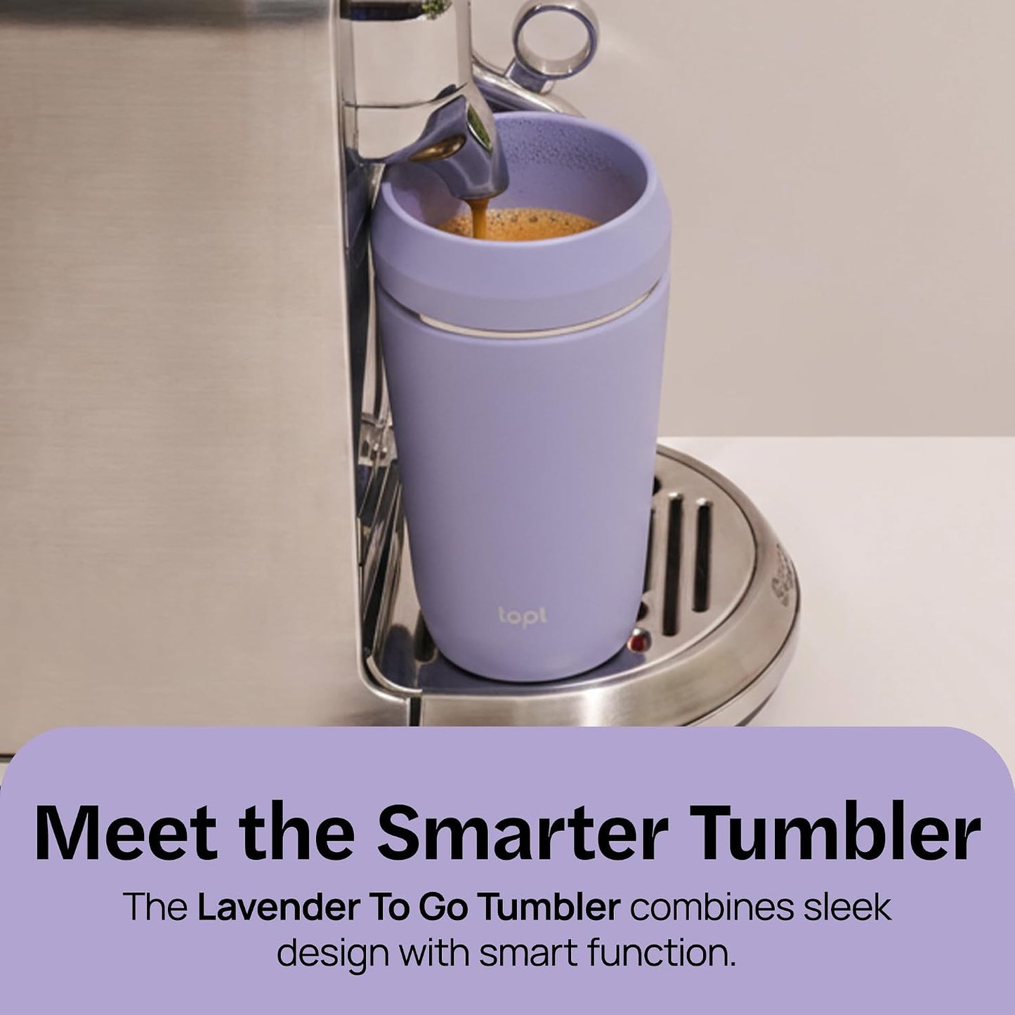 To Go Coffee Cup – Insulated Travel Coffee Mug with 360° Leak‑Safe Lid, Stainless Steel Coffee Tumbler for Hot/Cold, Spill‑Resistant, BPA‑Free - Lavender, 20 oz