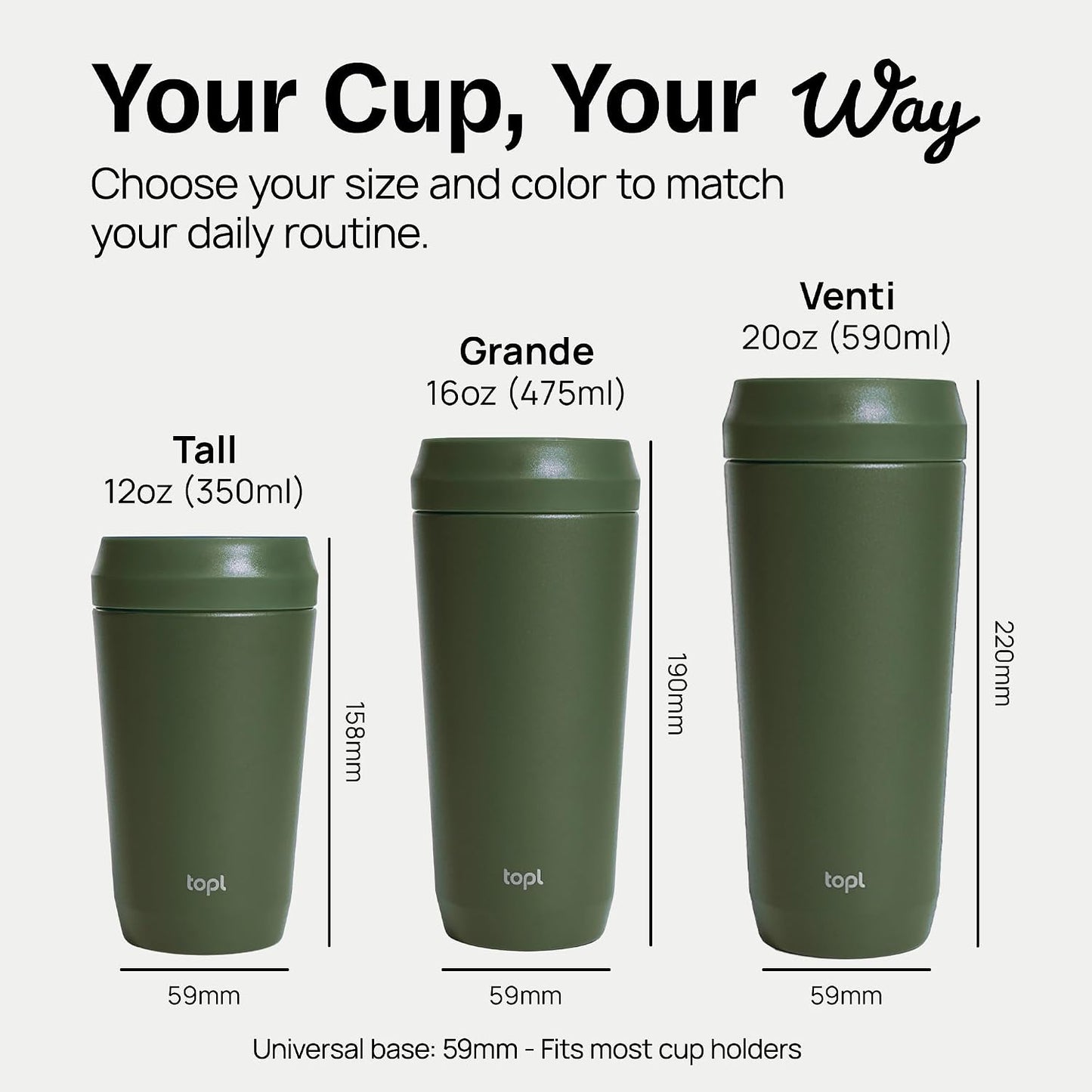 To Go Coffee Cup – Insulated Travel Coffee Mug with 360° Leak‑Safe Lid, Stainless Steel Coffee Tumbler for Hot/Cold, Spill‑Resistant, BPA‑Free - Lavender, 20 oz