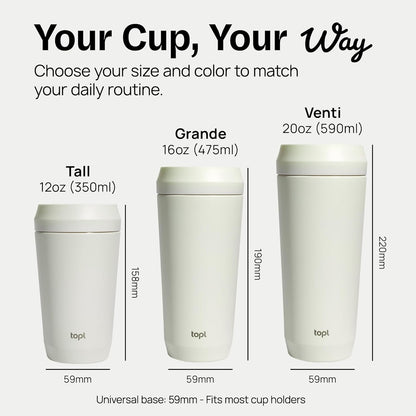 To Go Coffee Cup – Insulated Travel Coffee Mug with 360° Leak‑Safe Lid, Stainless Steel Coffee Tumbler for Hot/Cold, Spill‑Resistant, BPA‑Free - Lavender, 20 oz