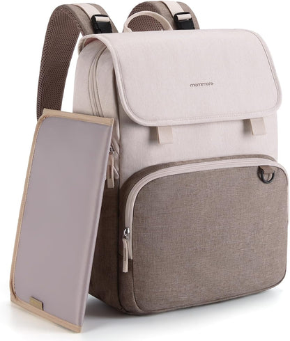 Diaper Bag Backpack Unisex Baby Bag Large Diaper Bag with Changing Pad, Insulated Pockets, Stroller Buckles, Durable Travel Backpack with Luggage Strap