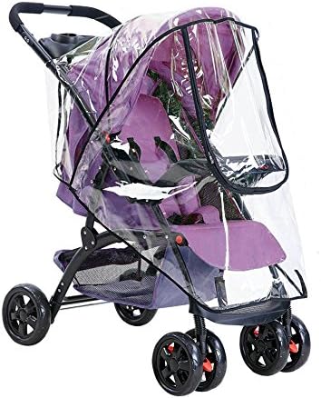 Stroller Rain Cover Breathable Stroller Weather Shield Universal, Reusable Buggy Pram Rain Cover Easy Installation Pushchairs Accessories Strollers Raincoat All Seasons
