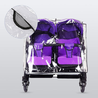 Stroller Rain Cover Breathable Stroller Weather Shield Universal, Reusable Buggy Pram Rain Cover Easy Installation Pushchairs Accessories Strollers Raincoat All Seasons
