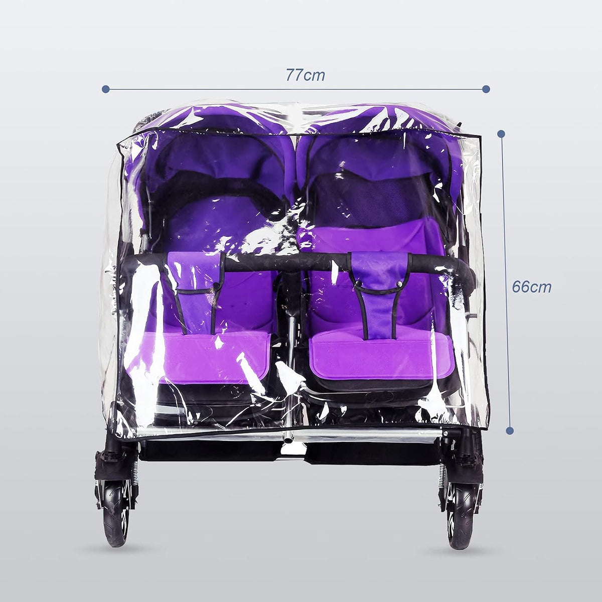 Stroller Rain Cover Breathable Stroller Weather Shield Universal, Reusable Buggy Pram Rain Cover Easy Installation Pushchairs Accessories Strollers Raincoat All Seasons