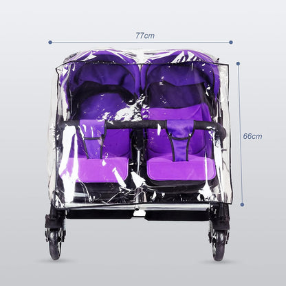 Stroller Rain Cover Breathable Stroller Weather Shield Universal, Reusable Buggy Pram Rain Cover Easy Installation Pushchairs Accessories Strollers Raincoat All Seasons