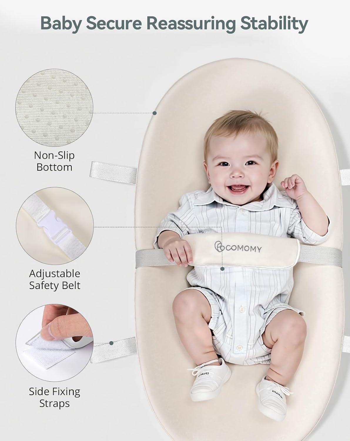 Baby Changing Pad with Wipeable & Waterproof PU Cover