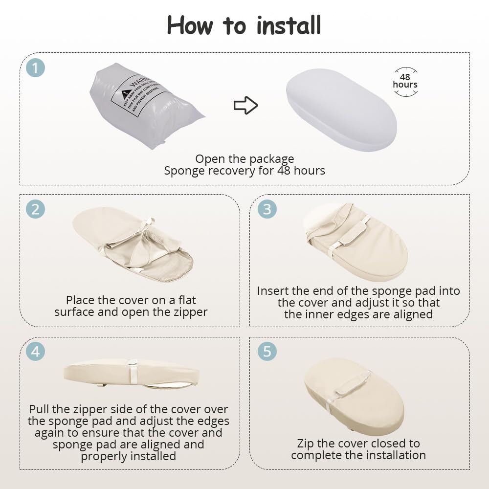 Baby Changing Pad with Wipeable & Waterproof PU Cover