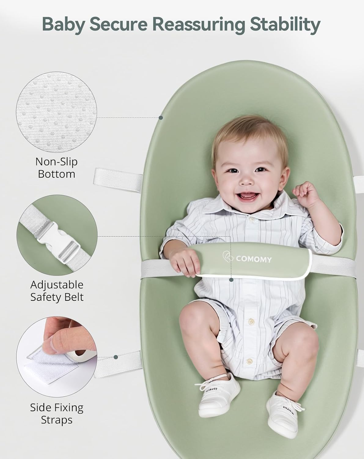 Baby Changing Pad with Wipeable & Waterproof PU Cover
