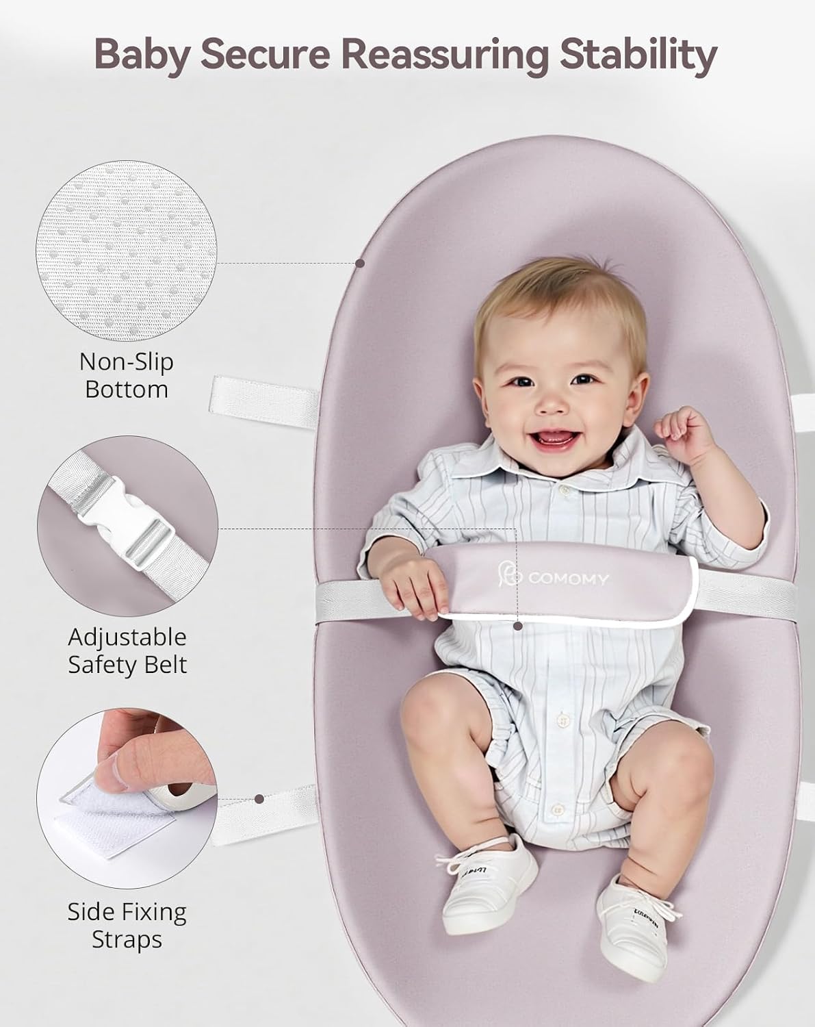 Baby Changing Pad with Wipeable & Waterproof PU Cover