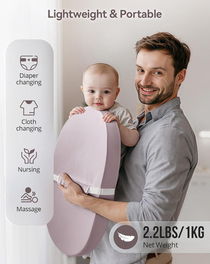 Baby Changing Pad with Wipeable & Waterproof PU Cover