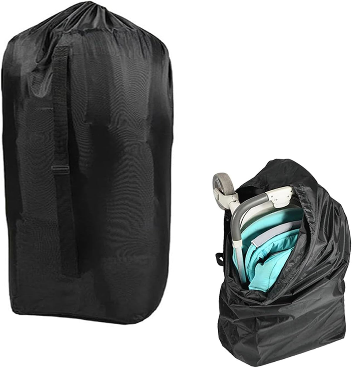 Stroller Travel Bag Waterproof for Airplane with Carry Strap Baby Stroller Cover for Airplane Perfect for Baby Travel Essentials (Black)