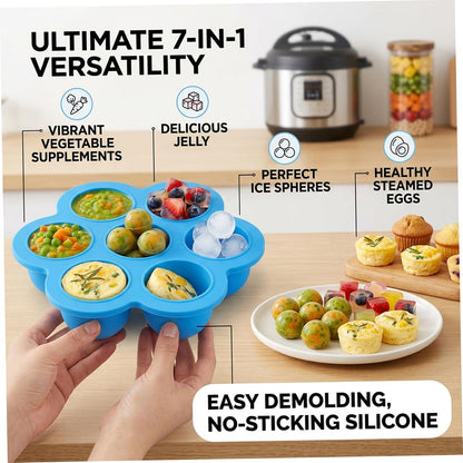 Silicone Baby Food Freezer Tray Mini Ice Cube Molds with Lids, 5-Pack 7-Cavity for Homemade Baby Puree, Breast Milk Storage & Ice Cubes..