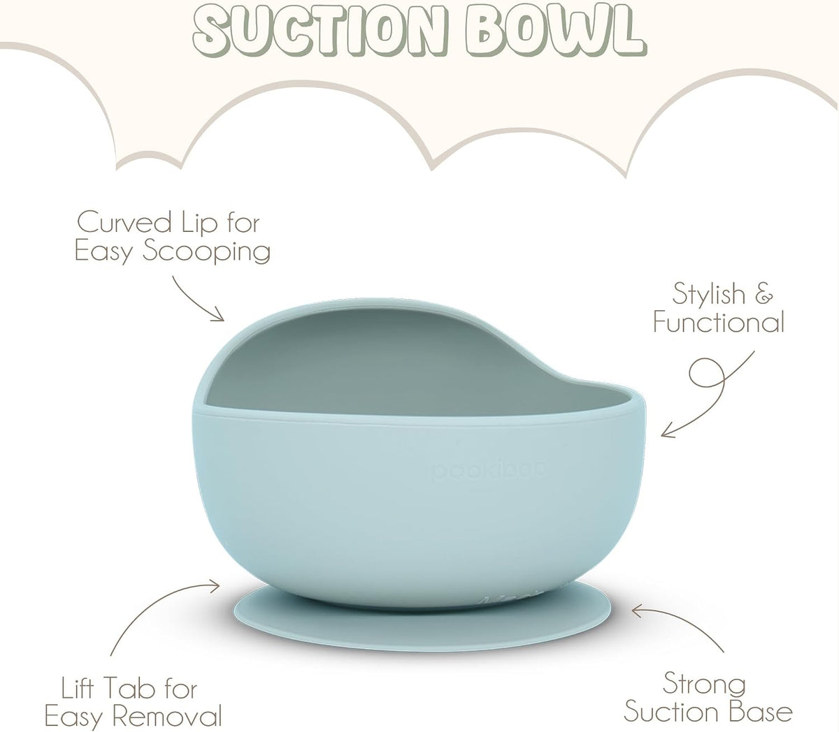 Silicone Baby Feeding Set - 100% Pure LFGB Premium Silicone - 8 Piece Feeding Set: Bib, Straw Cup, Suction Plate & Bowl, Fork & Spoon, Self-Feeding Spoons - BPA-Free, BPS-Free (BLUE)