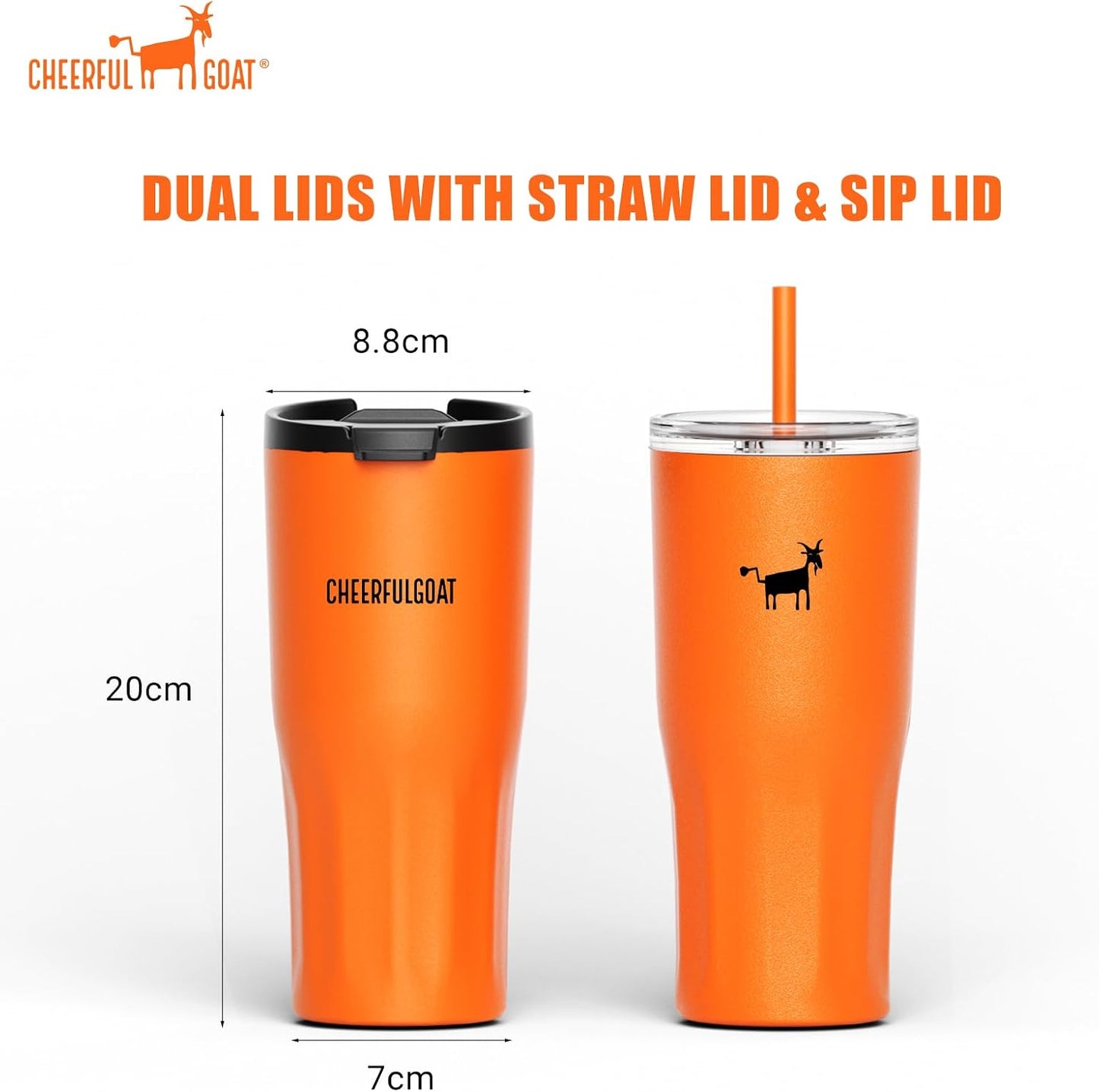 Ceramic Lined Coffee Travel Mug – Stainless Steel Travel Coffee Tumbler with Ceramic Liner, with lid, 21 OZ Cup for Hot and Cold Water Coffee at Home, Office, or On the Go (Latte Ombre)