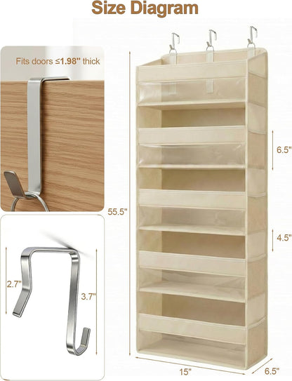 Over the Door Organizer 5-Shelf Closet Hanging Storage