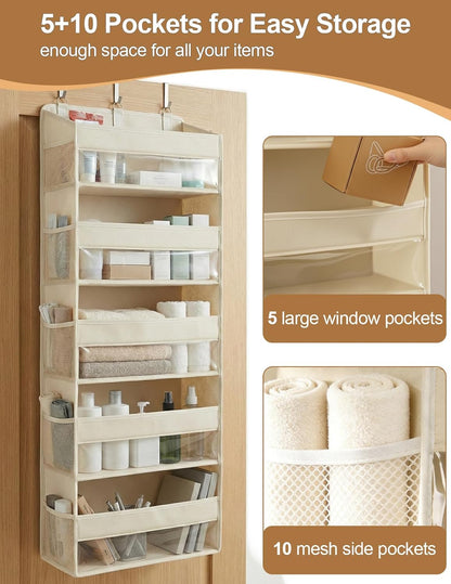 Over the Door Organizer 5-Shelf Closet Hanging Storage