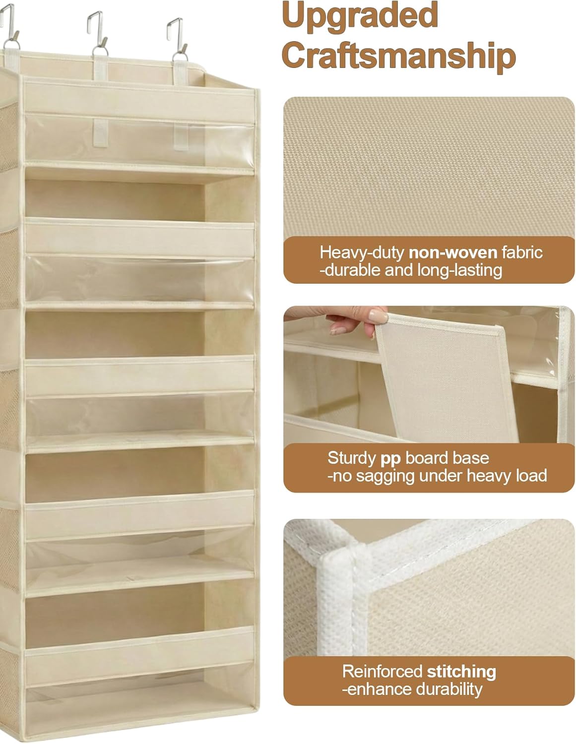 Over the Door Organizer 5-Shelf Closet Hanging Storage