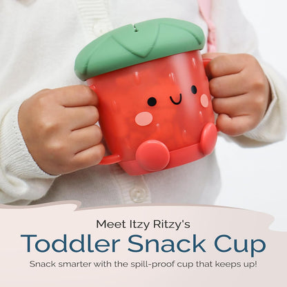 Toddler Snack Cup, Spill-Proof w/Soft Silicone Lid, Mushroom