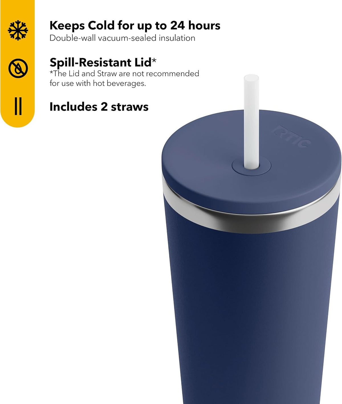 28oz Everyday Tumbler, Insulated, Ceramic Lined, Black